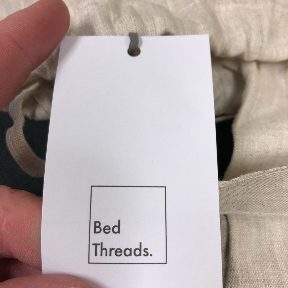 Bed Threads French Flax Linen Flat Sheet Color Mineral Size Twin/Twin XL - Picture 8 of 9